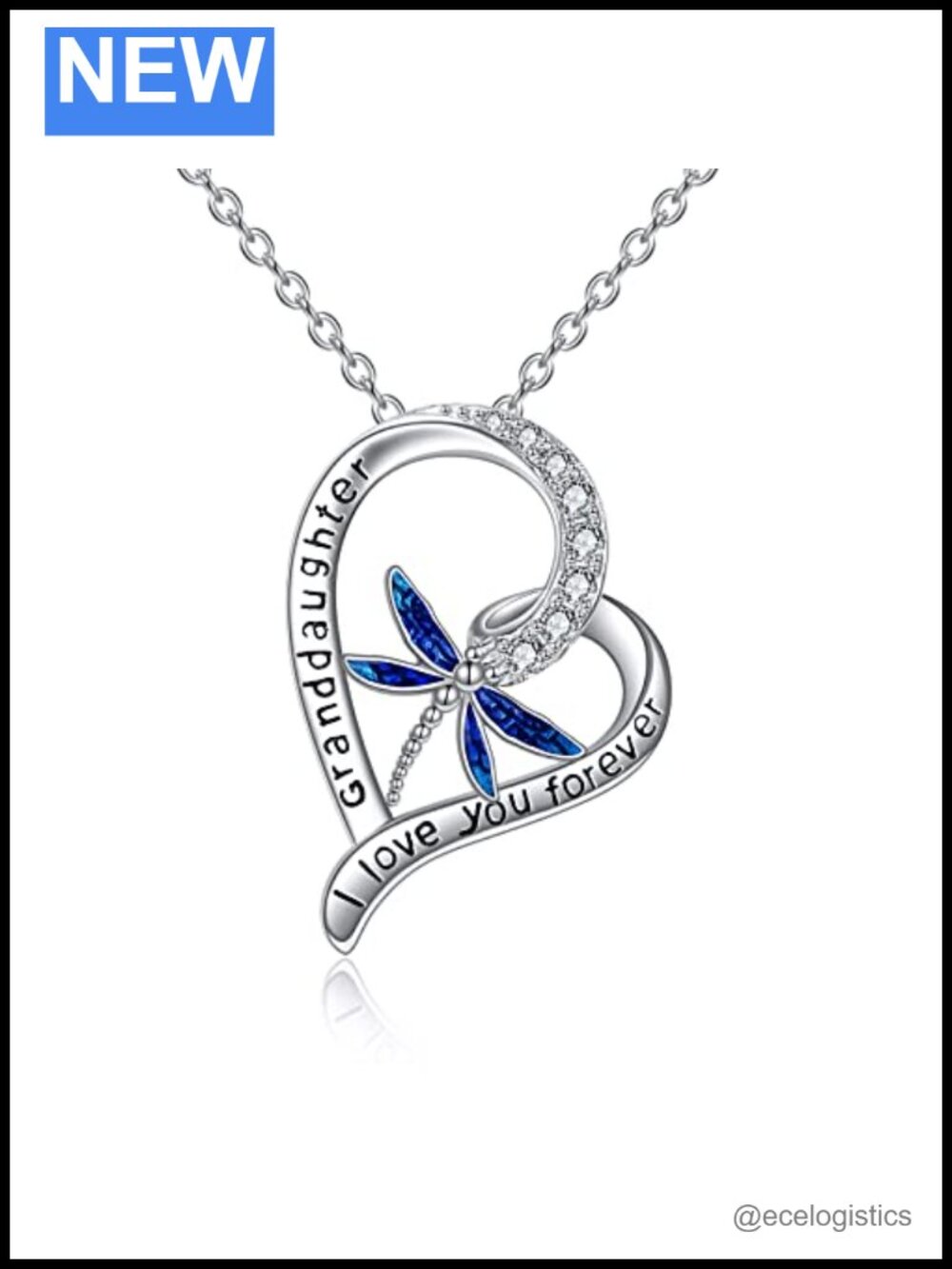 Sterling Silver Dragonfly Pendant Necklace 18" Hypoallergenic Gift for Her